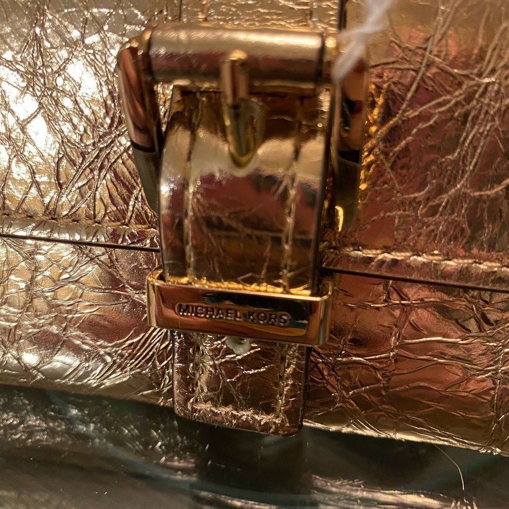 Michael Kors Metallic Gold Clutch - Picture 2 of 5